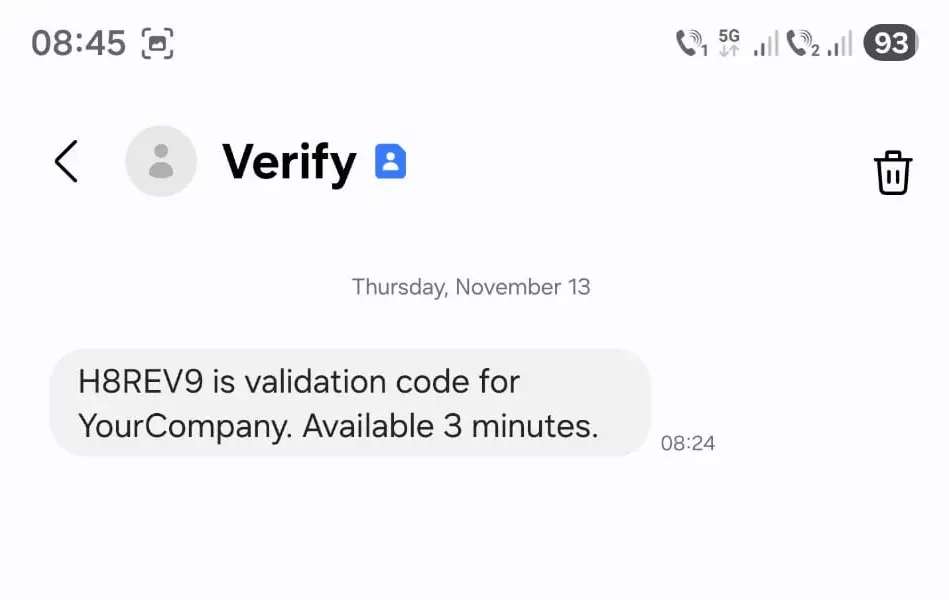 Transactional SMS service